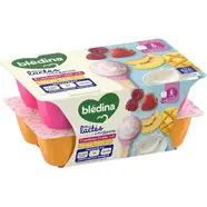 Dessert lacté à la framboise et mangue dès 6 mois