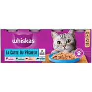 Pâtée en gelée saumon, truite, cabillaud pour chat adulte