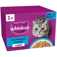 Pâtée en gelée saumon, thon, cabillaud pour chat adulte