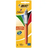 Stylo bille pointe fine bleu, noir, rouge, vert
