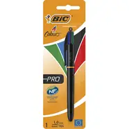 Stylo bille pointe moyenne bleu, noir, rouge, vert