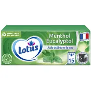 Mouchoirs étuis au menthol et eucaplyptus
