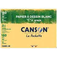 Pochette de feuilles de papier dessin C à grain