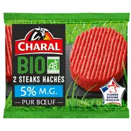 Steaks hachés pur boeuf 5% M.G bio