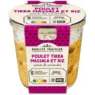 Poulet tikka massala et riz
