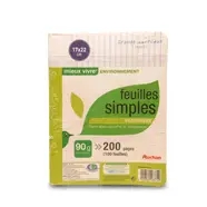 Feuilles simples perforées 17 x 22 cm grands carreaux