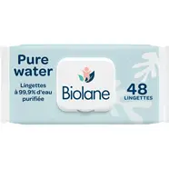 Lingettes nettoyantes à l'eau purifiée