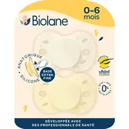 Tétines 1er âge en silicone