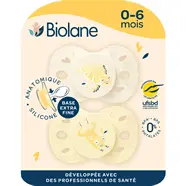 Tétines 1er âge en silicone