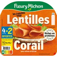 TRANCHES VÉGÉTALES LENTILLES CORAIL FLEURY MICHON