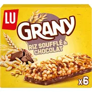 Barres céréalières au riz soufflé et chocolat
