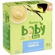 Dessert crème à la vanille dès 10 mois bio