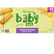 Biscuits oursons nature dès 12 mois bio