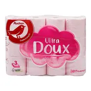 Papier toilette 3 épaisseurs ultra doux