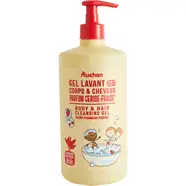 Gel douche et shampoing 2en1 doux cerise et fraise