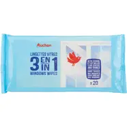 Lingettes nettoyantes 3en1 pour vitres