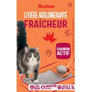 Litière minérale agglomérante pour chat