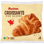 CROISSANTS PUR BEURRE SURGELÉS AUCHAN
