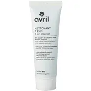 Nettoyant visage 3en1 à la poudre de charbon actif bio
