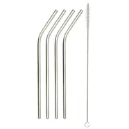 Pailles en inox avec goupillon