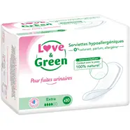 Serviettes hygièniques absorbantes pour fuites urinaires