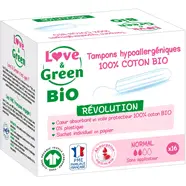 Tampon coton hypoallergéniques sans applicateur bio