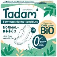 Serviettes hygiéniques avec ailettes cotton normal + bio