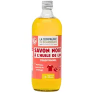 Savon noir liquide à l'huile de lin et citron