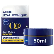 Crème de nuit soin anti rides à l'acide hyaluronique