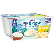 Dessert à la banane et lait de coco dès 6 mois