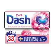 Lessive capsules 2 en 1 bouquet de pivoines