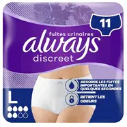 Culottes absorbantes femme pour fuites urinaires taille L