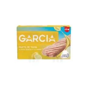 Filets thon à l'huile végétale et au citron 125g - GARCIA