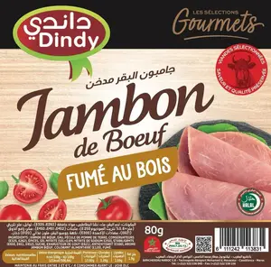 Jambon de bœuf fumé 80g - DINDY