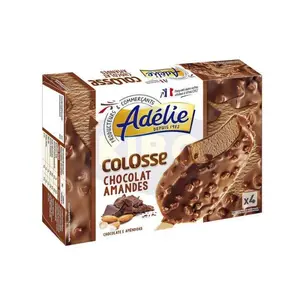Adélie bâtonnets de glace colosse chocolat et éclats d'amandes x4 346g