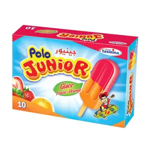 Bâtonnet Glace Yasmina Polo Orange Fraise 10 unités 50ml.