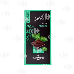 Tablette de Chocolat Noir Saveur Menthe Carrefour Sélection 100g