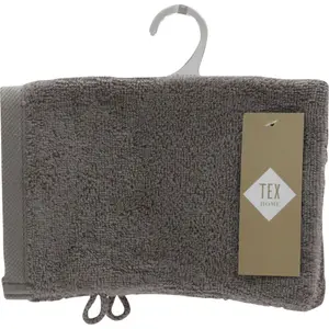 Gant de Toilette Taupe 100% Coton Tex Home 15x21cm