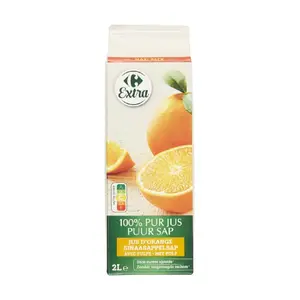 Pur Jus d'Orange Pulpé Carrefour 2L