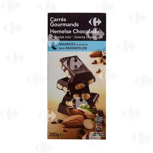 Tablette de Chocolat Noir Amandes Entières Carrefour 200g