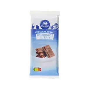 Lot Tablettes Chocolat au Lait Carrefour Classic 2x100g