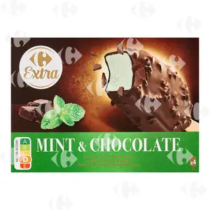 Bâtonnets Glace Menthe Choco Carrefour 4x290 g