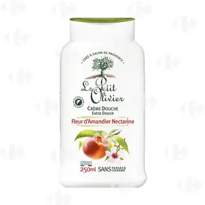 Crème douche extra douce fleur d'amandier nectarine - Le flacon de 250ml - LE PETIT OLIVIER  (42)
