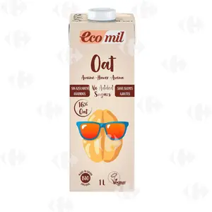 Boisson à l'Avoine Sans Sucre Bio Ecomil 1L