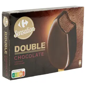 Bâtonnet Double Chocolat Carrefour Sensation 342g 4 unités