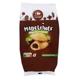 Madeleine Fourrée au Chocolat Carrefour Classique 400g 10 unités