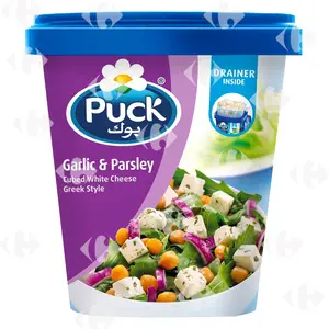 Fromage Feta Cubes au Ail Persil en Cube Puck 430g
