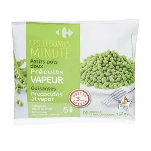 Petits Pois Extra Fins Précuits à La Vapeur Carrefour 750 g