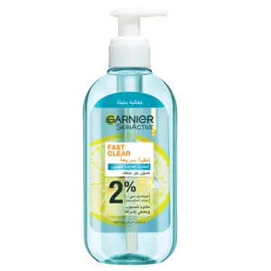 Garnier Skin Active Fast Clear Gel Nettoyant Quotidien 3 en 1 Anti Acné 200ml