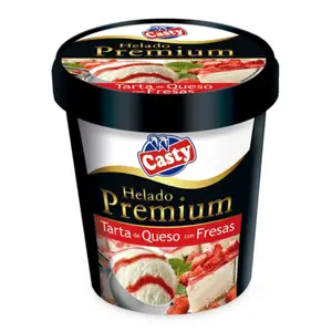 Pot de Glace Fromage avec Fraise Casty 500ml